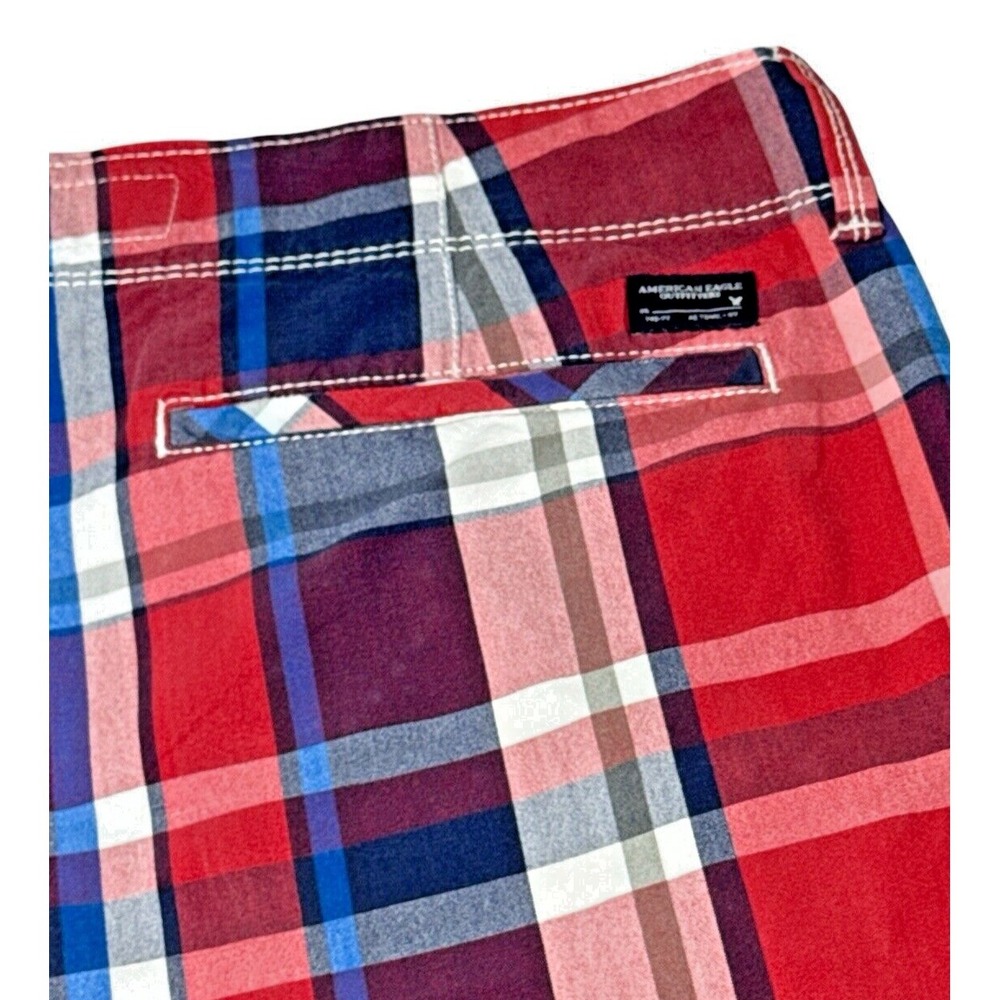 American Eagle Classic Fit Multicolor Plaid Cotton Shorts Size 34 - Picture 9 of 15